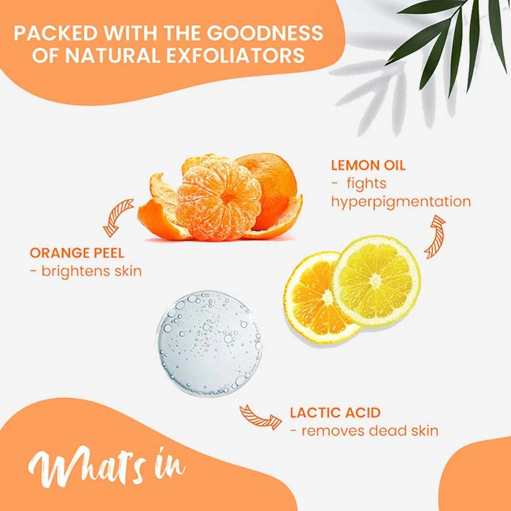 Nutriglow Advanced Organics Vitamin C Lightening Scrub | Exfoliating Face Cleanser | Dark Spot & Tan Care-6