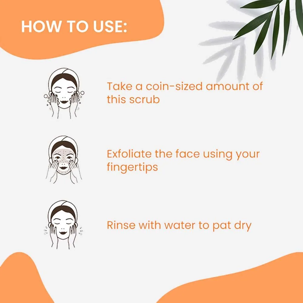 Nutriglow Advanced Organics Vitamin C Lightening Scrub | Exfoliating Face Cleanser | Dark Spot & Tan Care-7