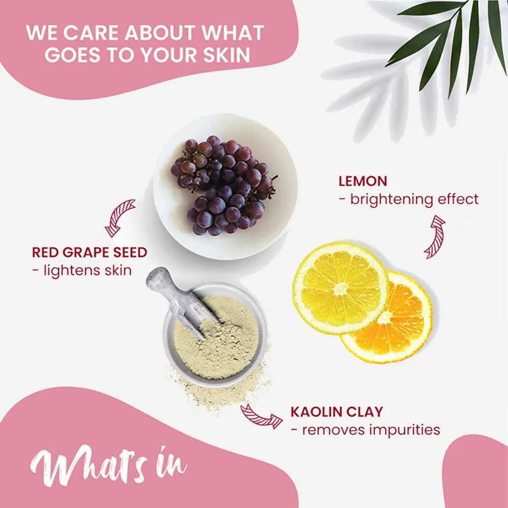 NutriGlow NATURAL'S Advanced Pro Formula Wine Face Pack | Deep Cleansing Clay Mask | Glowing & Even-Toned Skin-5