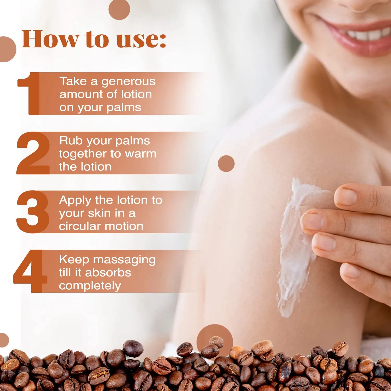 NutriGlow NATURAL'S Raw Irish Coffee Body Lotion | Lightweight Skin Smoothing Moisturizer | Non-Greasy Hydration with Shea Butter & Honey-4