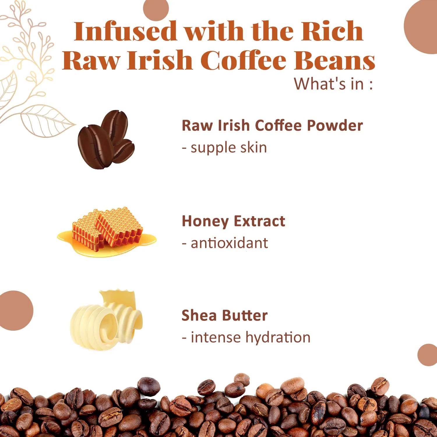 NutriGlow NATURAL'S Raw Irish Coffee Body Lotion | Lightweight Skin Smoothing Moisturizer | Non-Greasy Hydration with Shea Butter & Honey-5