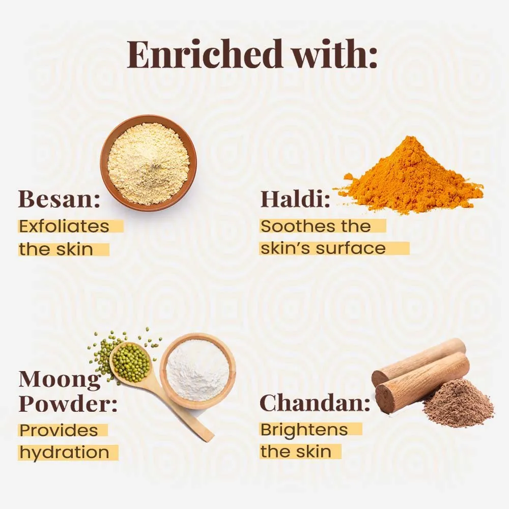 NutriGlow NATURAL'S Ubtan Face Wash | Brightening Cleanser | Traditional Haldi & Chandan Formula-6