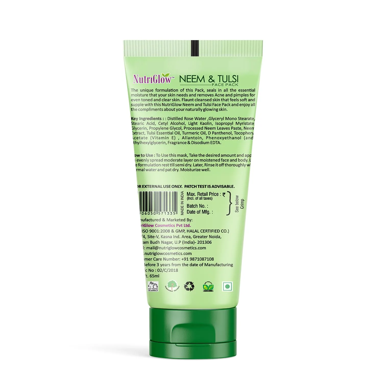 NutriGlow Neem & Tulsi Face Pack | Purifying Clay Mask | Pimple-Free & Clear Skin-2