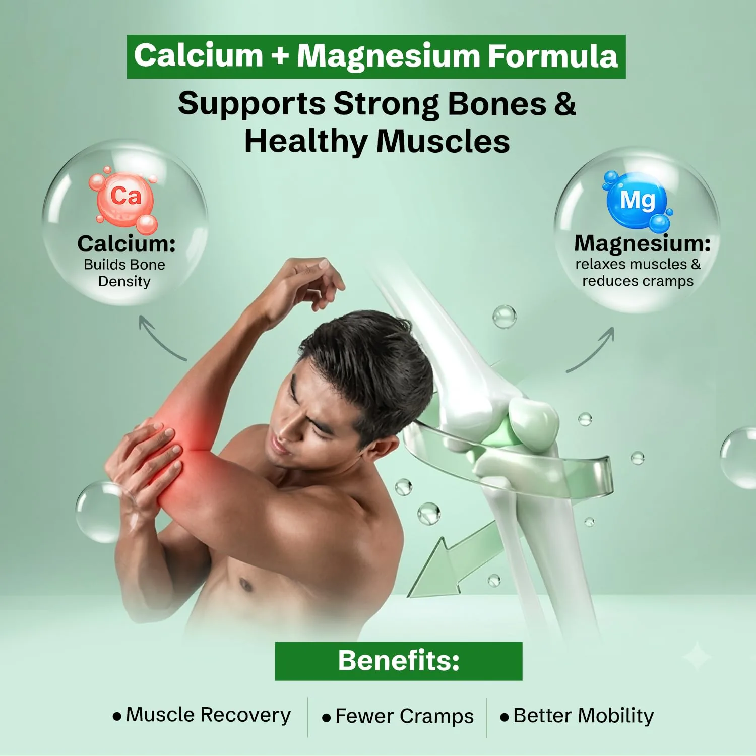 Nveda Calcium Magnesium Zinc Vitamin D3 & B12 Tablets | Bone & Joint Health Supplement | Vegetarian Formula-7