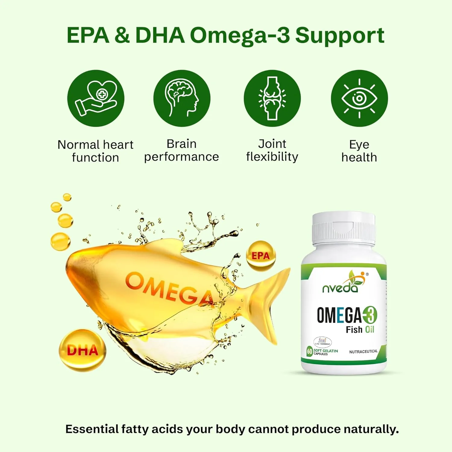 Nveda Omega-3 Fish Oil Capsules | Marine Lipid Supplement | EPA & DHA for Heart, Joint & Brain Support-4