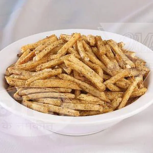 Om Namkeen Alu Lachha Black Pepper | Crispy Potato Shreds | Spiced Indian Savory Snack 200 gm