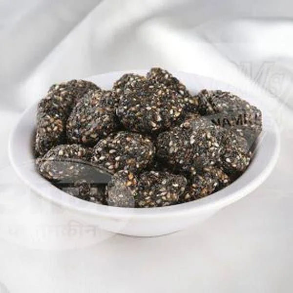 Om Namkeen Black Til Laddu | Traditional Black Sesame Sweet | Indori Mithai