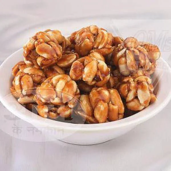 Om Namkeen Moongfali Laddu | Traditional Peanut & Jaggery Ladoo | Authentic Indore Sweet 200 gm