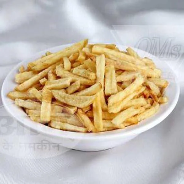 Om Namkeen's Plain Salted Alu Lachha | Crispy Potato Sticks | Authentic Indori Snack 200 gm