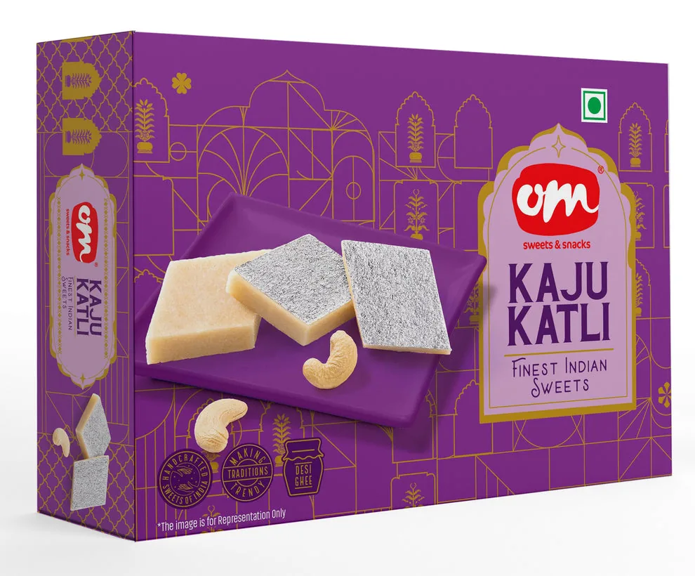 Om Sweets & Snacks Kaju Katli | Authentic Cashew Fudge | Rich Diamond Mithai