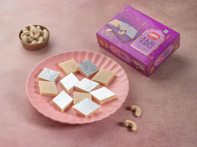 Om Sweets & Snacks Kaju Katli | Authentic Cashew Fudge | Rich Diamond Mithai-2