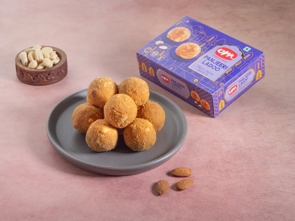 Om Sweets & Snacks Panjeeri Ladoo | Authentic Desi Ghee Mithai | Nutrient Dense Sweet-2