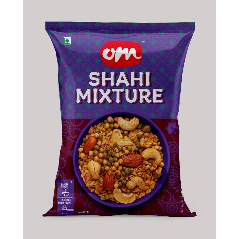 Om Sweets & Snacks Shahi Mixture | Traditional Indian Namkeen | Royal Savory Nut Mix 200 gm