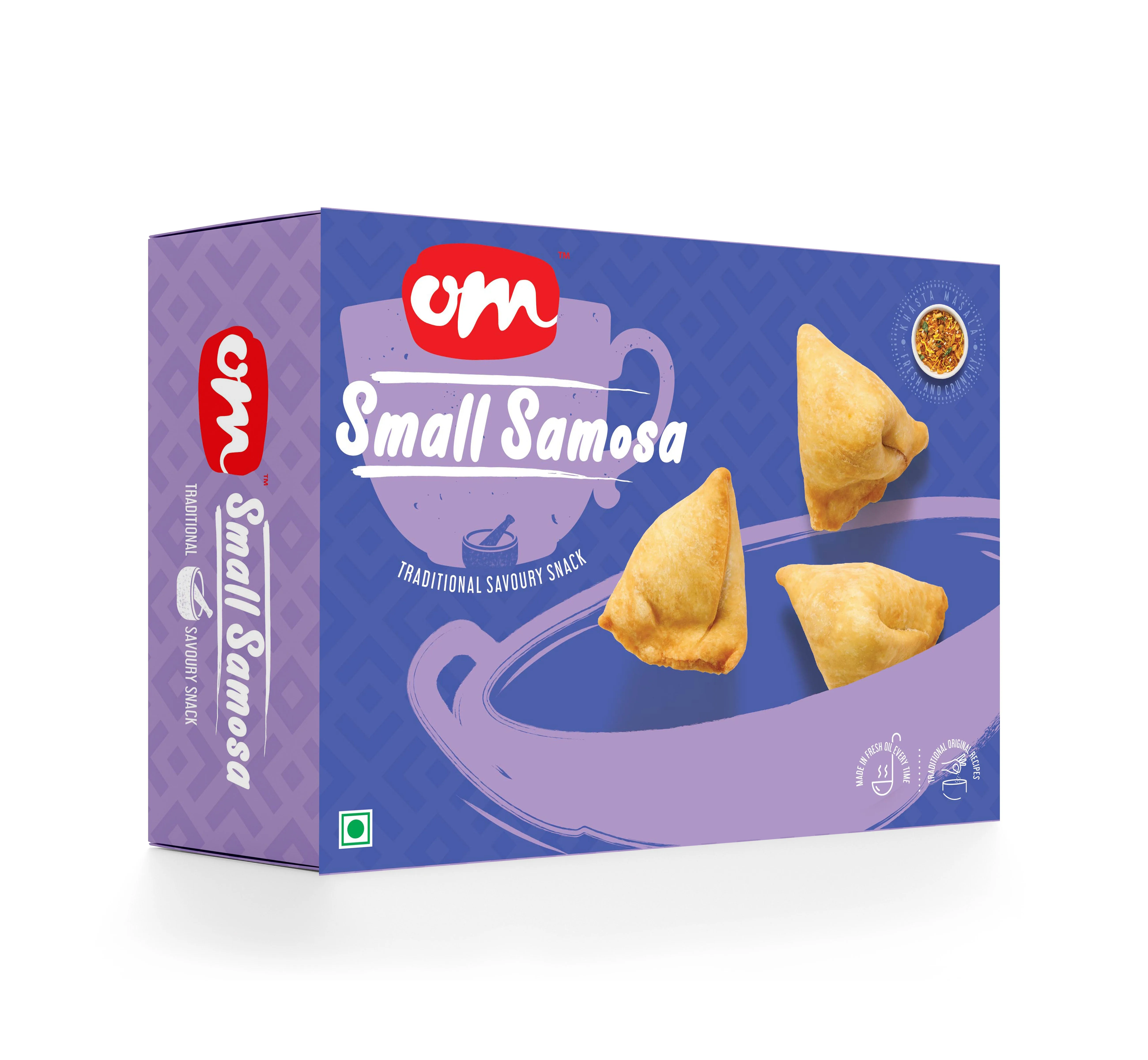 Om Sweets & Snacks Small Samosa | Crispy Mini Pastries | Traditional Tea-Time Snack 300 gm