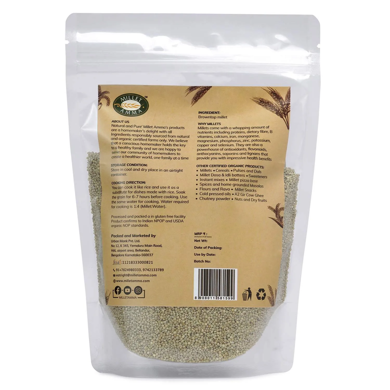 Organic Brown Top Millet-6