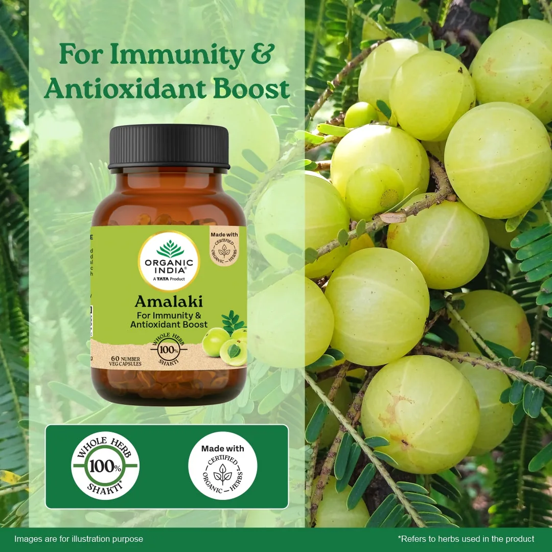 Organic India Amalaki Capsules | Ayurvedic Vitamin C Supplement | Natural Immunity & Digestive Support-3