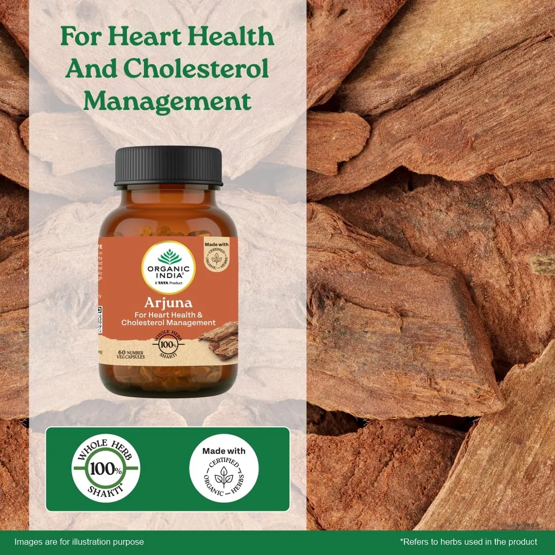 Organic India Arjuna Capsules | Ayurvedic Heart Support | Cardiovascular & Lipid Balance-3