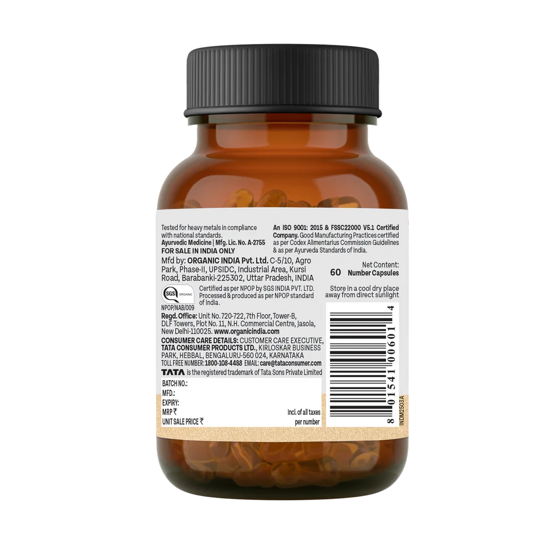 Organic India Breathe Free Capsules | Ayurvedic Respiratory Support | Congestion & Cough Relief-2