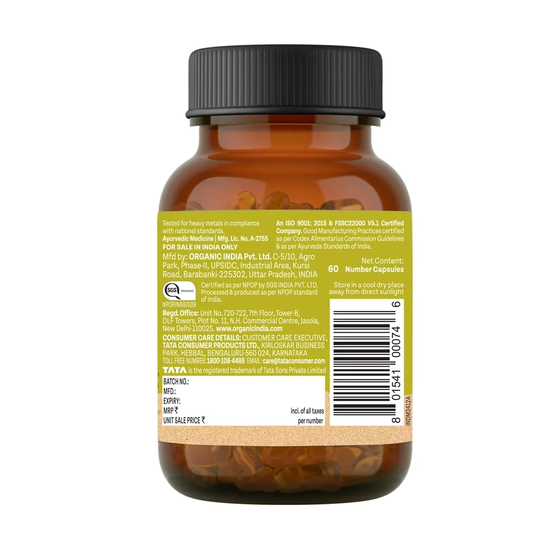 Organic India Gokshura Capsules | Organic Tribulus Terrestris | Ayurvedic Stamina and Urinary Support-3