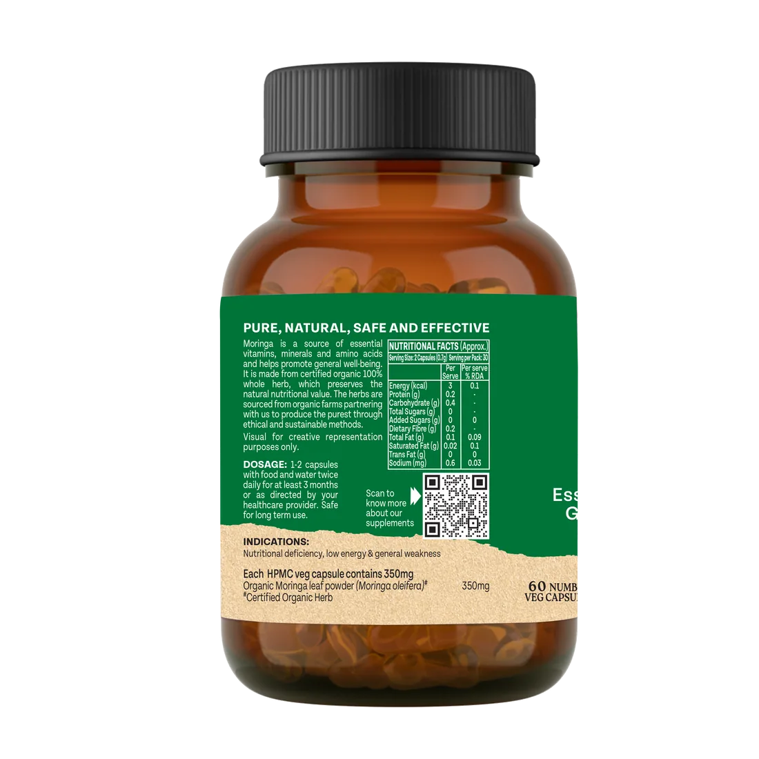 Organic India Moringa Essential Nutrition | Organic Herbal Supplement | Daily Energy and Vitality Support-2