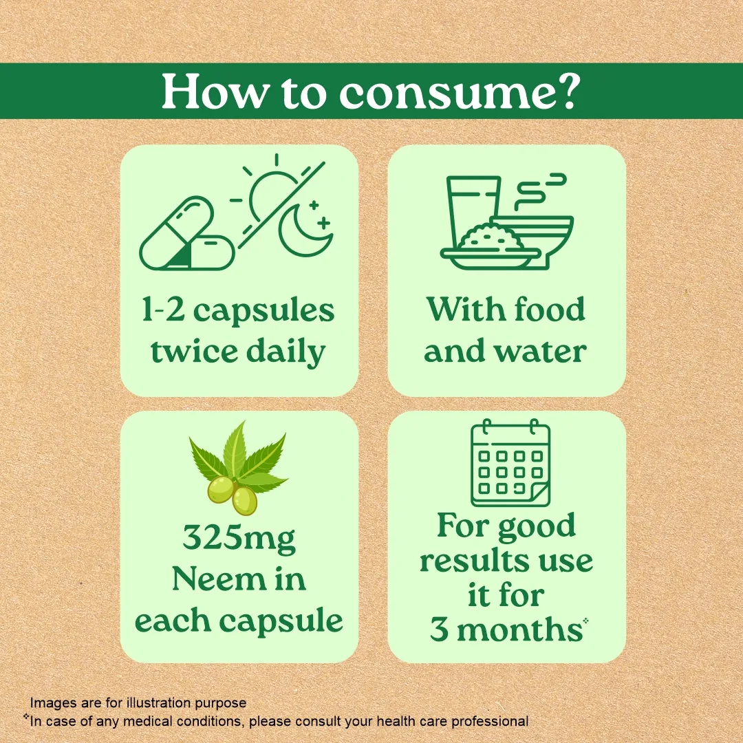 Organic India Neem Capsules | Ayurvedic Wellness | Skin & Blood Support-3