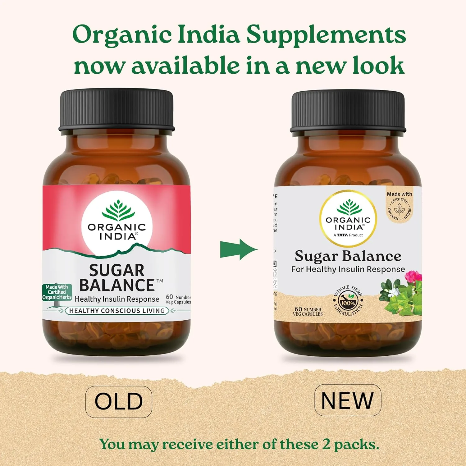 Organic India Sugar Balance Capsules | Ayurvedic Blood Sugar Support | Healthy Insulin Response & Glycemic Control-1