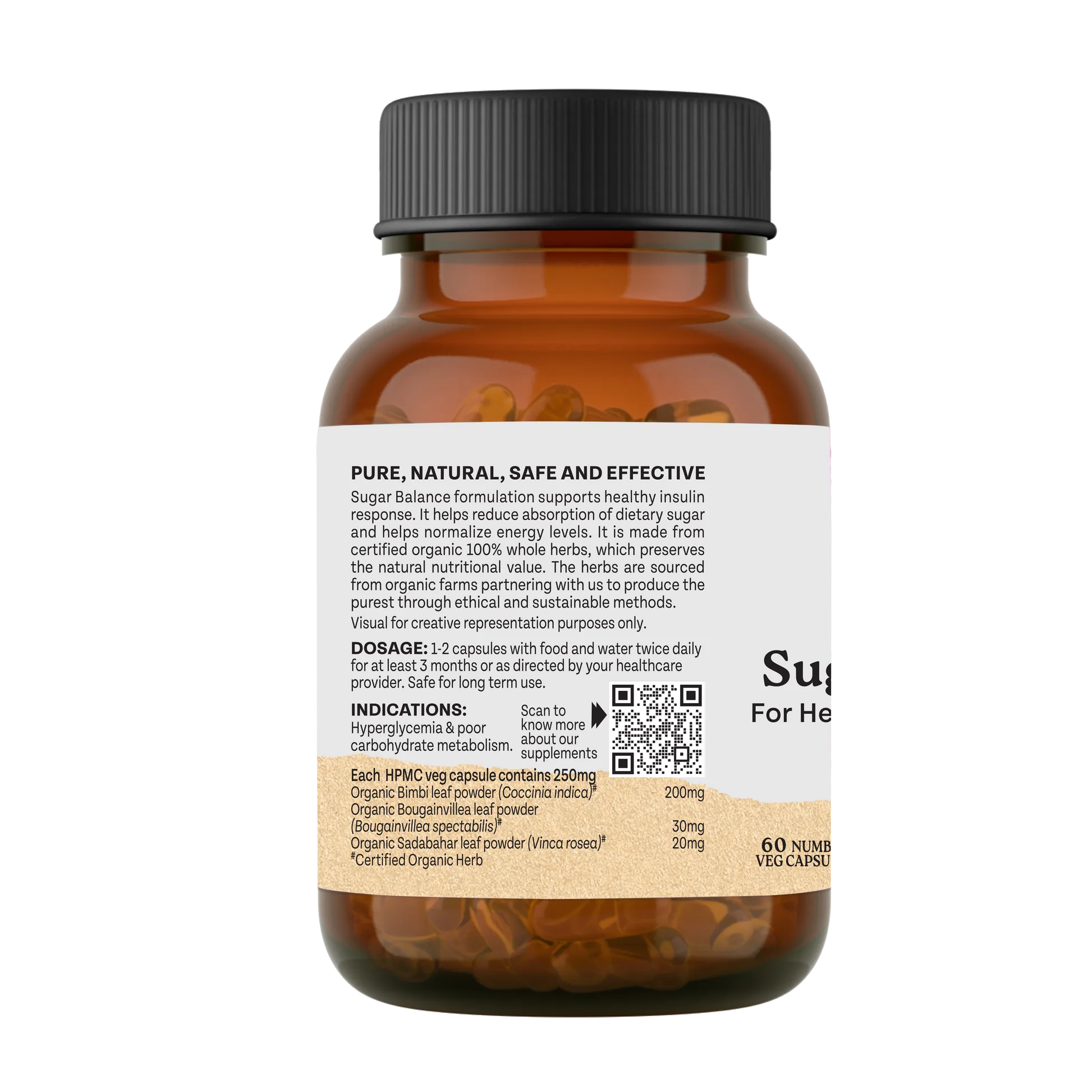 Organic India Sugar Balance Capsules | Ayurvedic Blood Sugar Support | Healthy Insulin Response & Glycemic Control-3