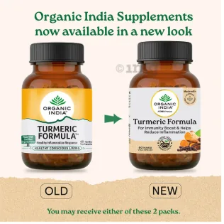 Organic India Turmeric Formula | Herbal Joint & Immunity Supplement | Enhanced with Trikatu-3
