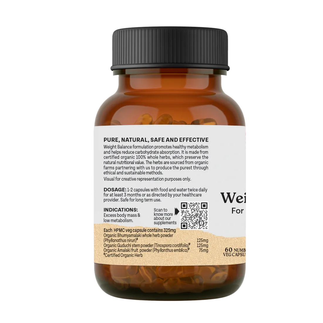 Organic India Weight Balance Capsules | Ayurvedic Metabolic Support Supplement | Natural Appetite and Energy Regulator-4