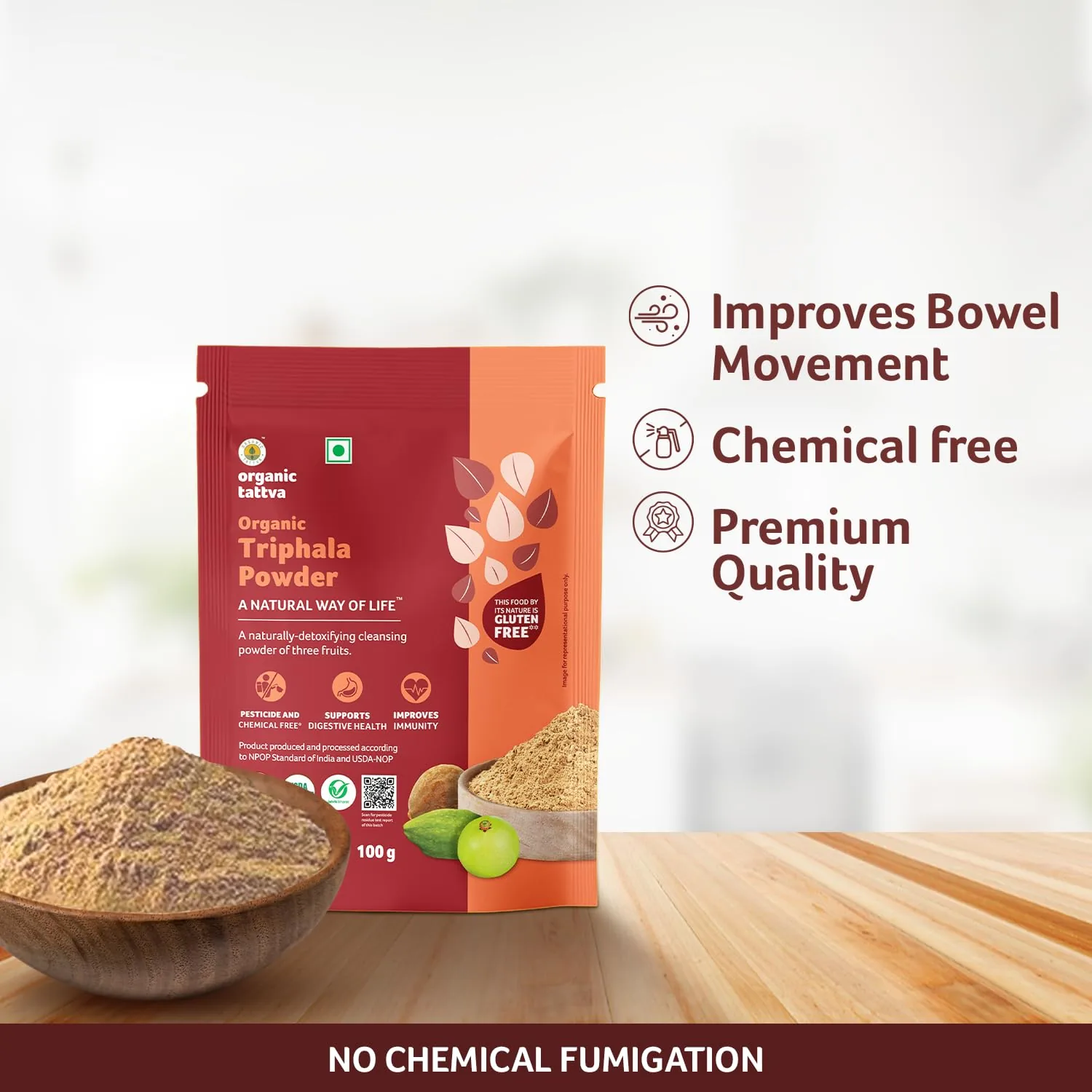 Organic Tattva Triphala Powder | Organic Ayurvedic Detox Blend | Digestive & Immunity Support-5