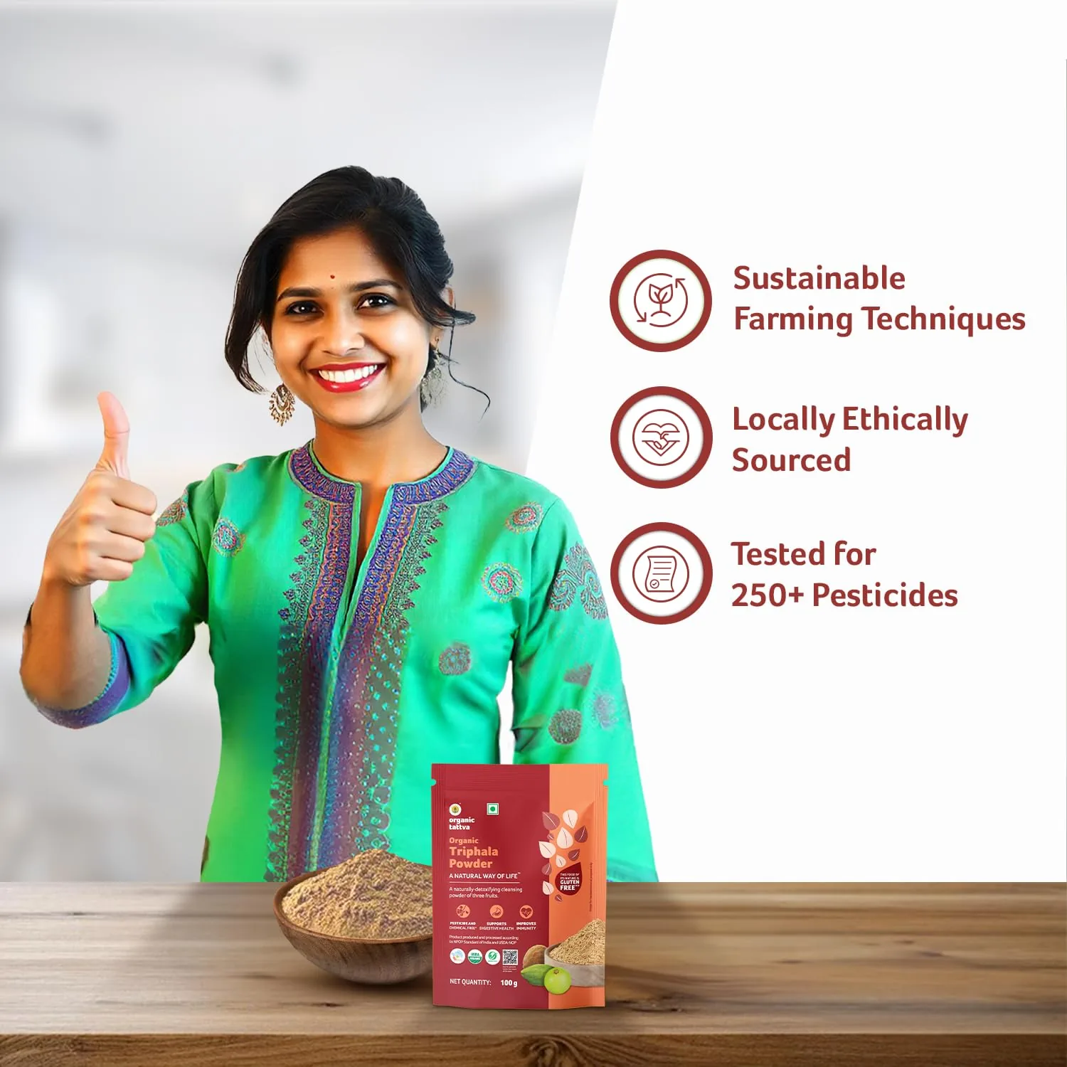 Organic Tattva Triphala Powder | Organic Ayurvedic Detox Blend | Digestive & Immunity Support-6