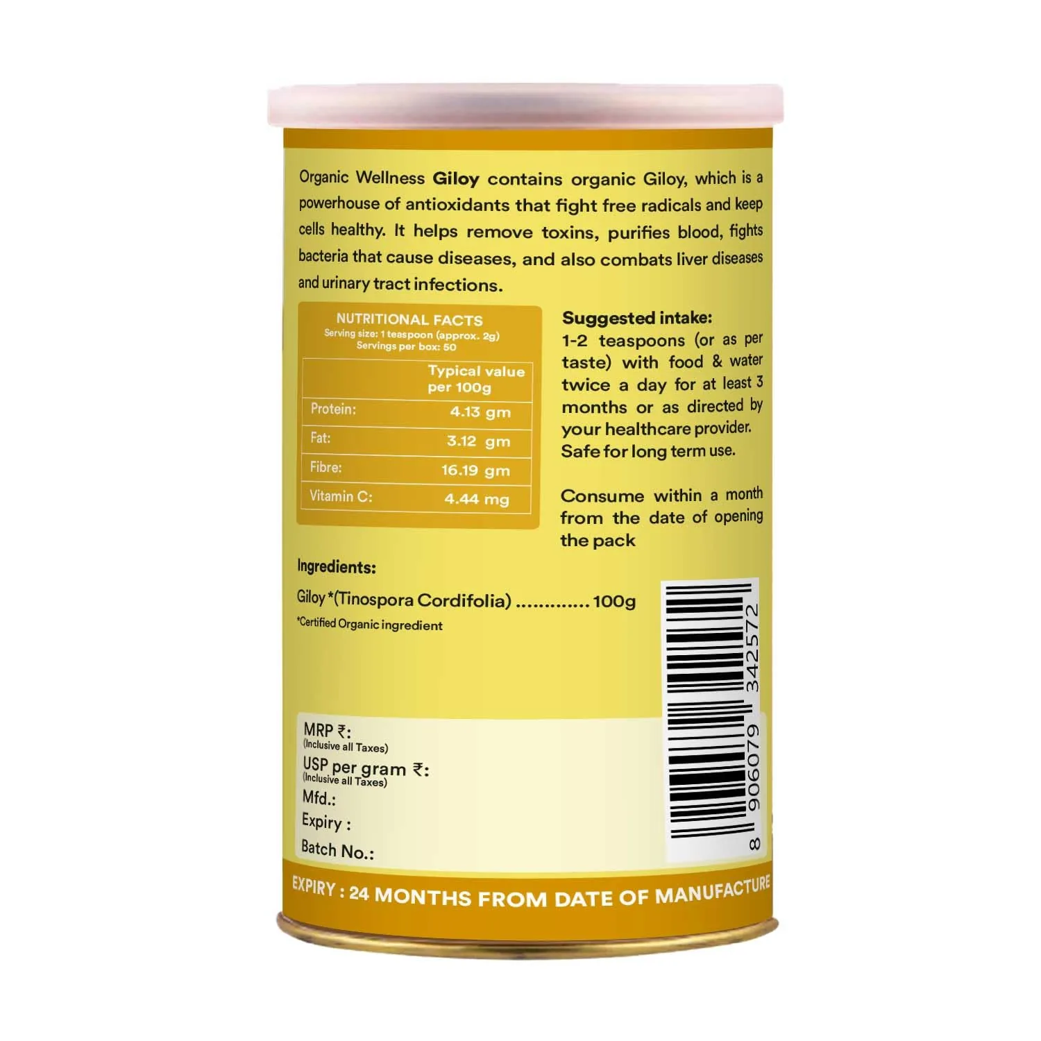 Organic Wellness Giloy Powder | Pure Guduchi Churna | Natural Immunity & Antioxidant Support-2