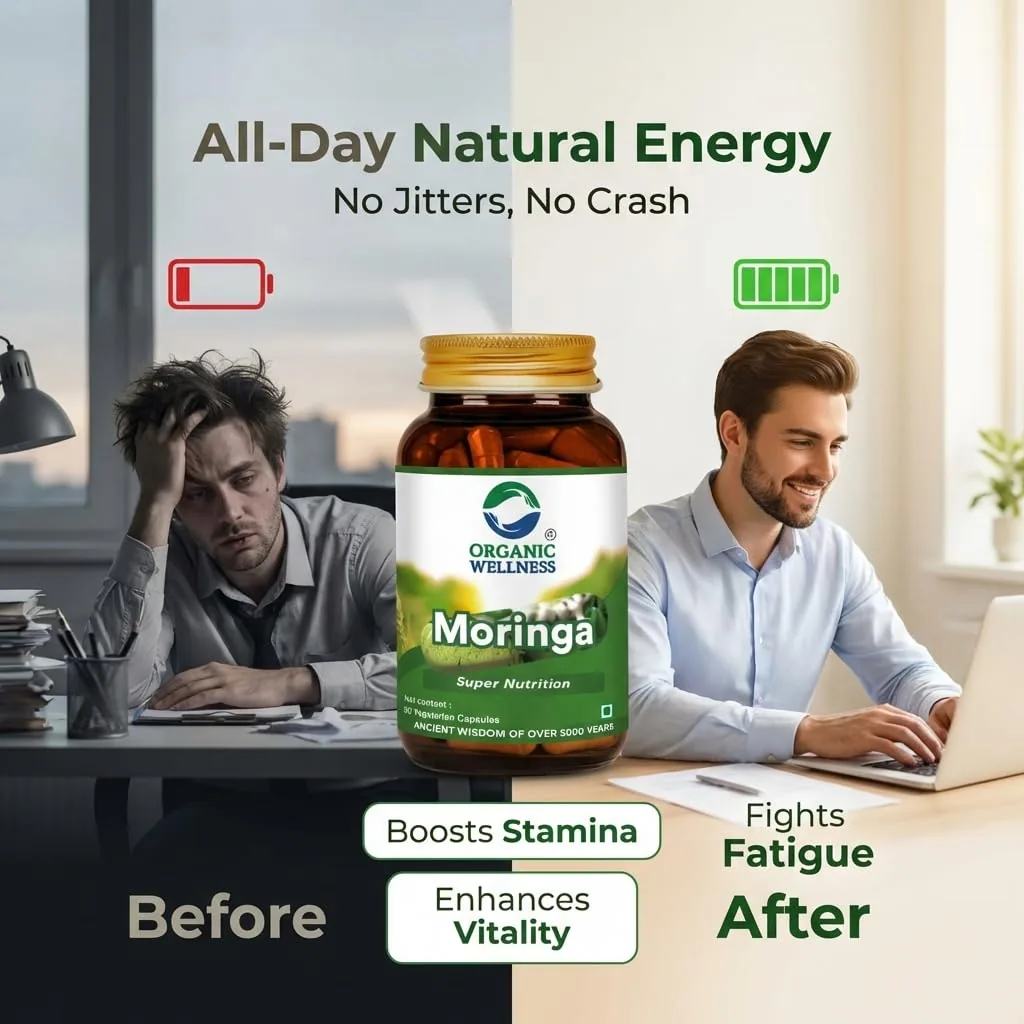 Organic Wellness Moringa Super Nutrition | Organic Herbal Supplement | Natural Immunity and Energy Support-3