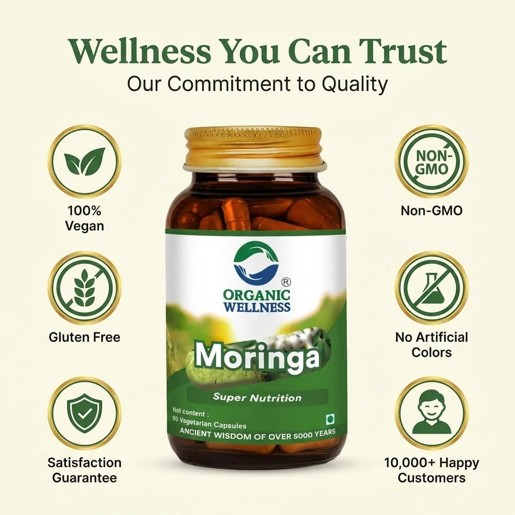 Organic Wellness Moringa Super Nutrition | Organic Herbal Supplement | Natural Immunity and Energy Support-6