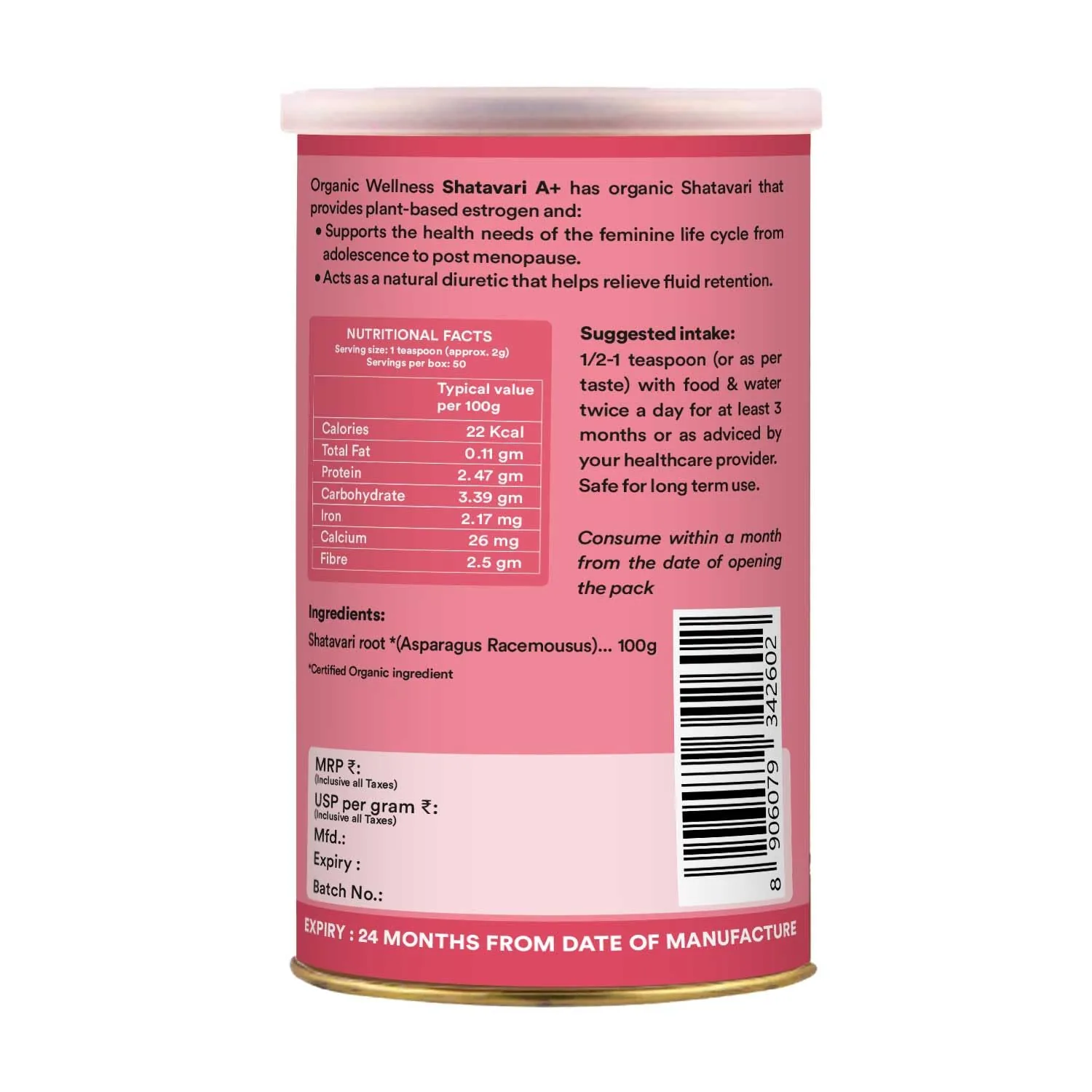 Organic Wellness Shatavari Powder | Ayurvedic Adaptogen | Pure Root Supplement for Vitality-2