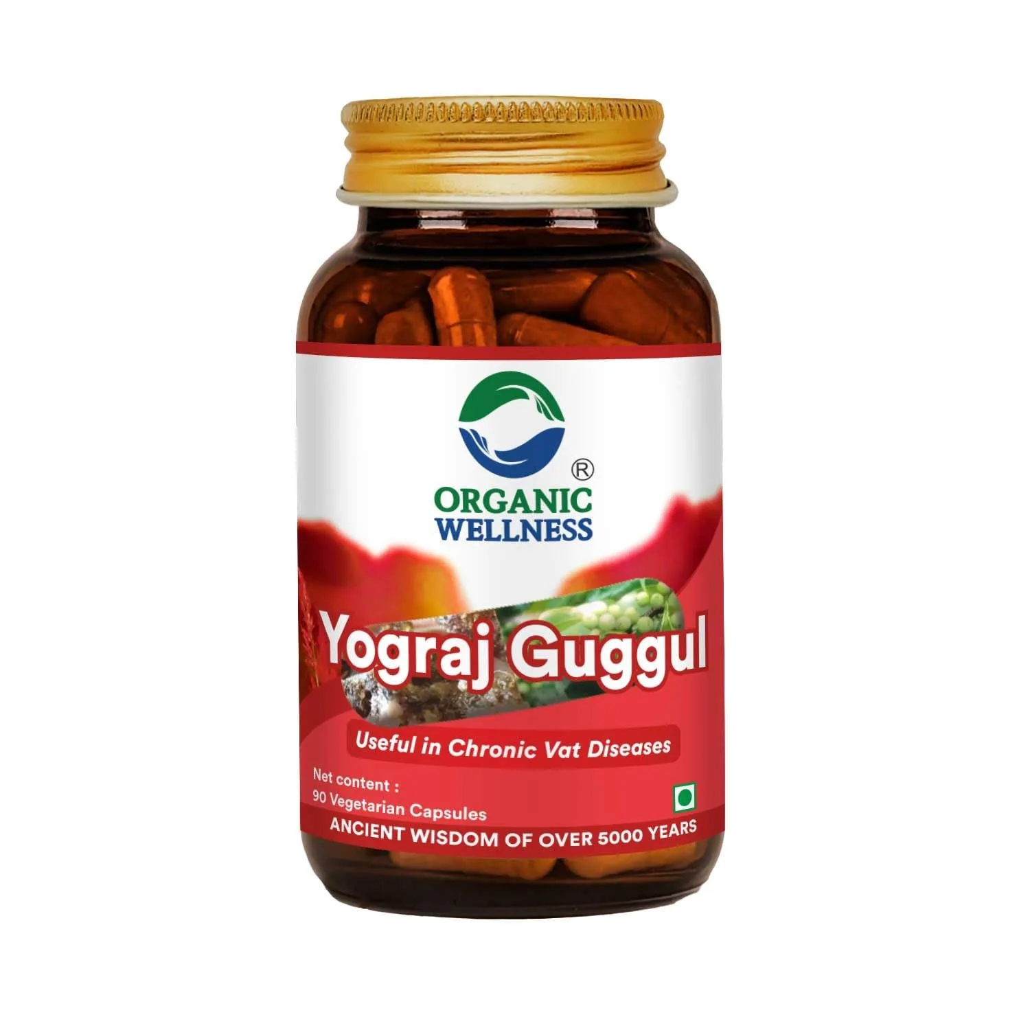 Organic Wellness Yograj Guggul | Vegetarian Capsules | Traditional Joint and Vata Support