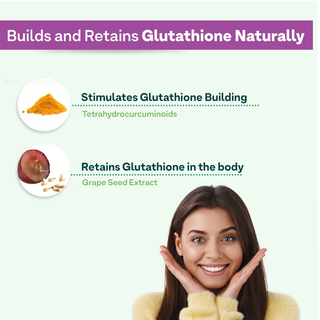 OZiva Glutathione Builder Capsules | Plant-Based Skin Glow Supplement | Natural Antioxidant Support-2