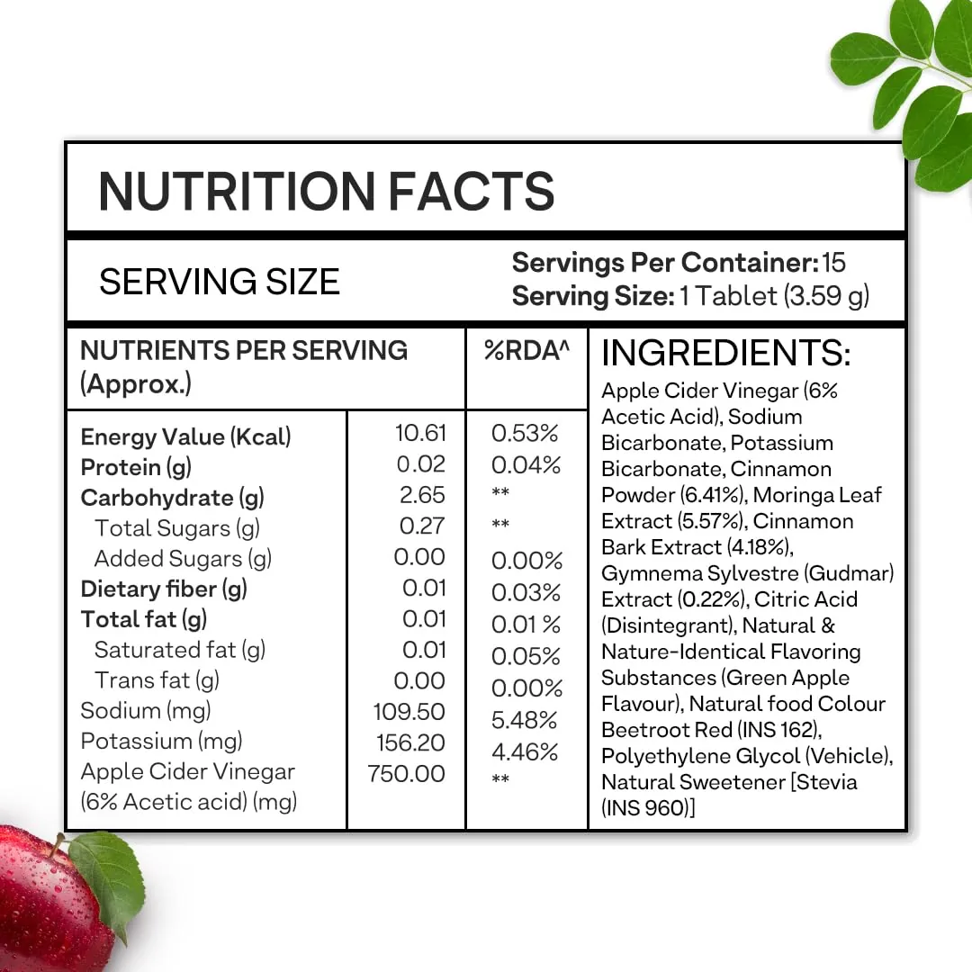 OZiva Metabolic ACV Moringa Effervescent Tablets | Cravings Control-1