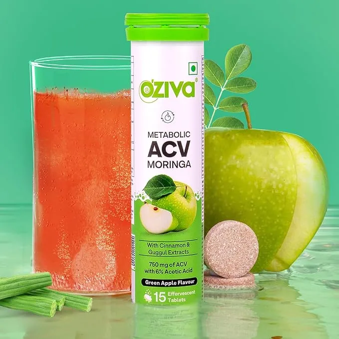 OZiva Metabolic ACV Moringa Effervescent Tablets | Cravings Control-2