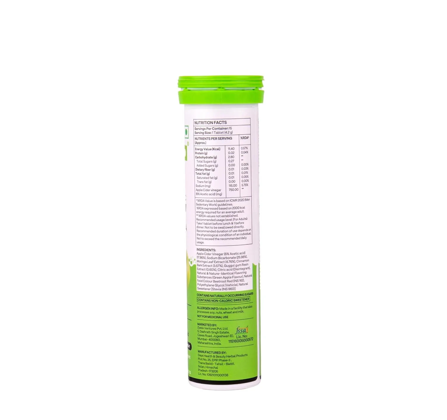 OZiva Metabolic ACV Moringa Effervescent Tablets | Cravings Control-5