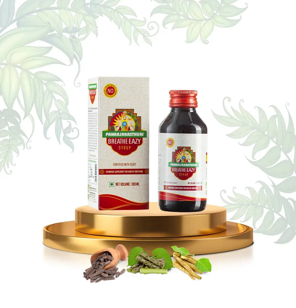 Pankajakasthuri Breathe Eazy Syrup | Ayurvedic Respiratory Care | Cough & Cold Relief-5