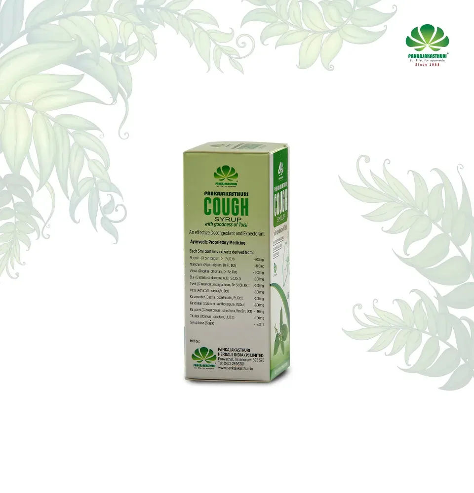 Pankajakasthuri Cough Syrup with Tulsi | Ayurvedic Respiratory Support | Natural Decongestant & Expectorant-2