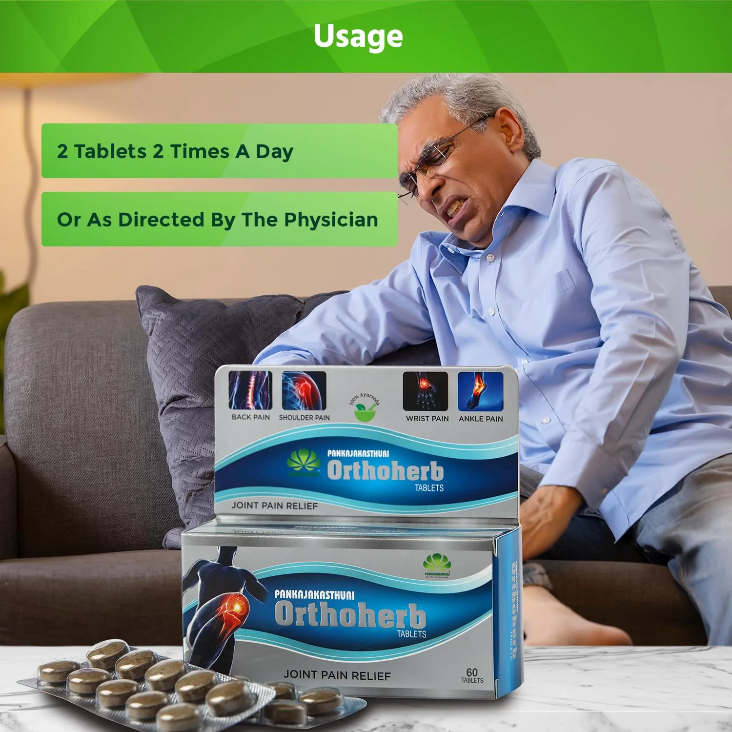 Pankajakasthuri Orthoherb Tablets | Ayurvedic Joint Care | Natural Relief from Stiffness and Swelling-4