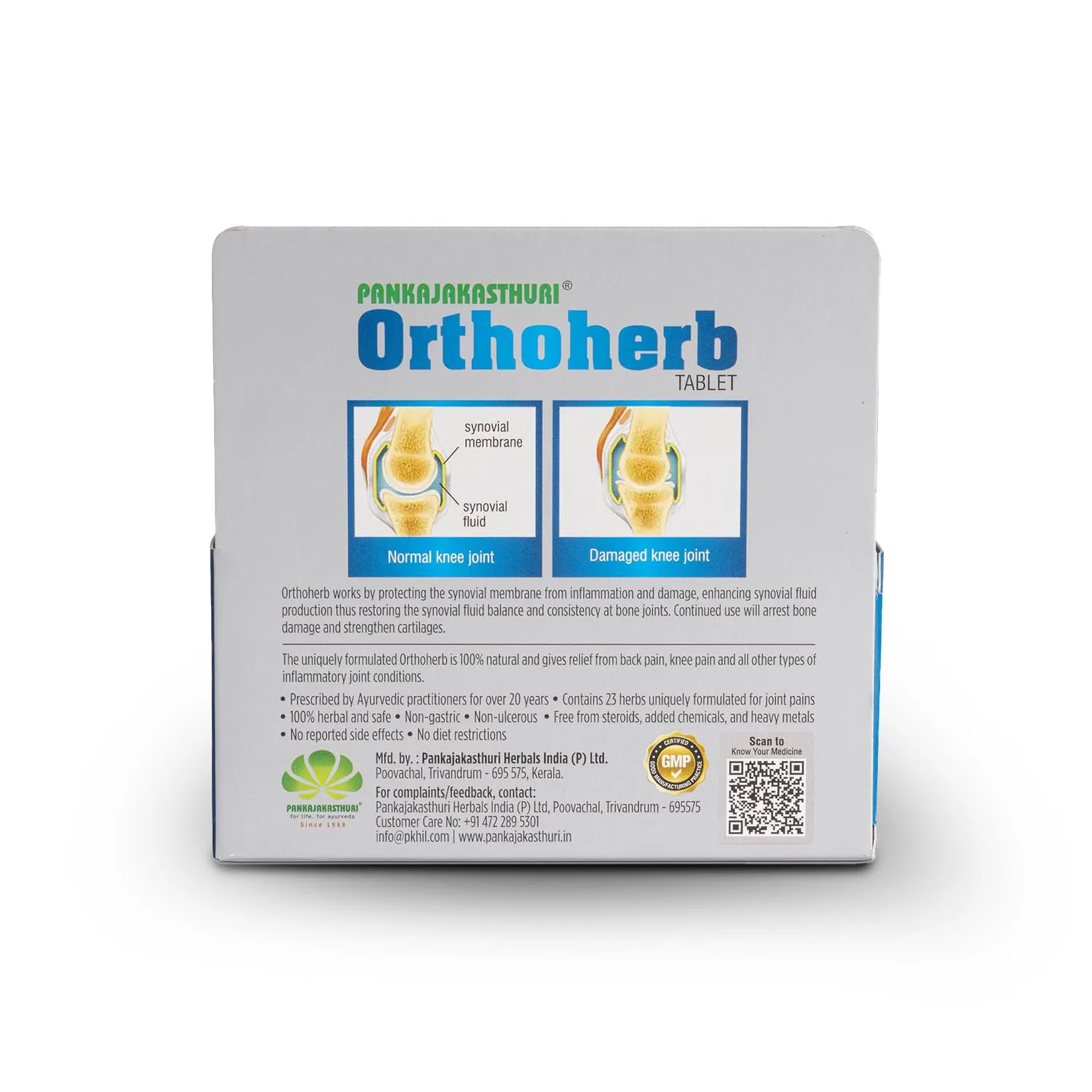 Pankajakasthuri Orthoherb Tablets | Ayurvedic Joint Care | Natural Relief from Stiffness and Swelling-6