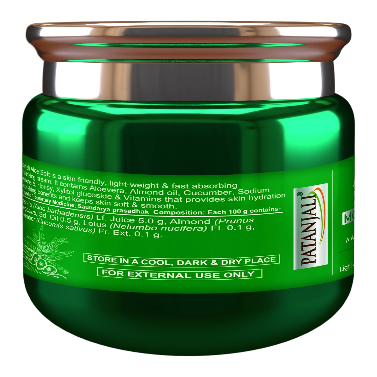 Patanjali Aloe Soft Moisturizing Cream | Herbal Face & Body Moisturizer | Deep Hydration for Soft Skin-2
