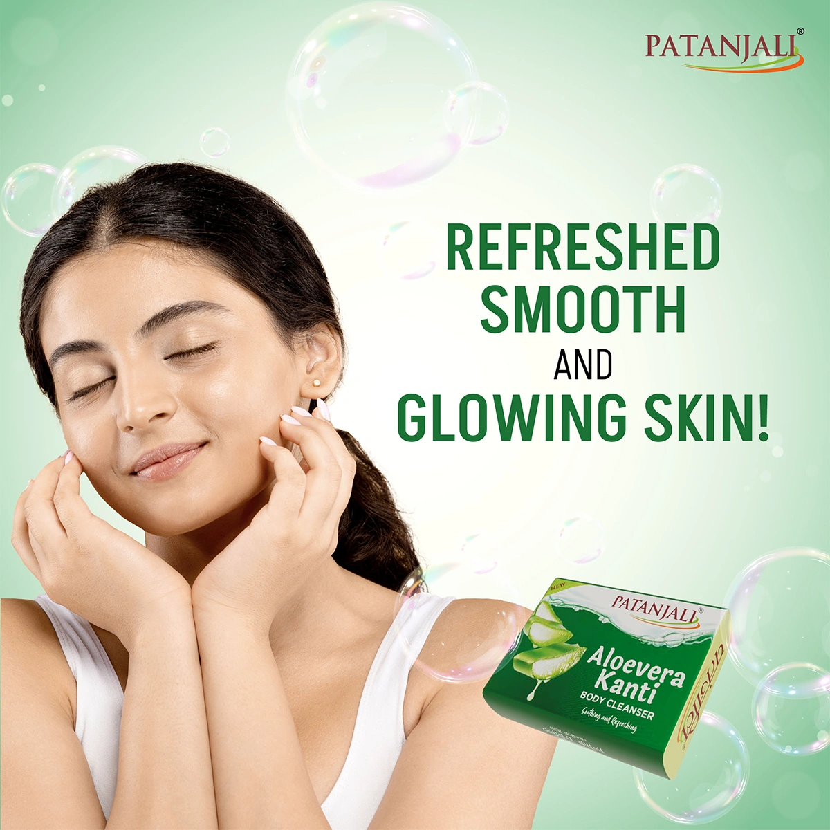 Patanjali Aloe Vera Kanti Body Cleanser | Herbal Bathing Soap | Nourishing Skin Cleanser-2