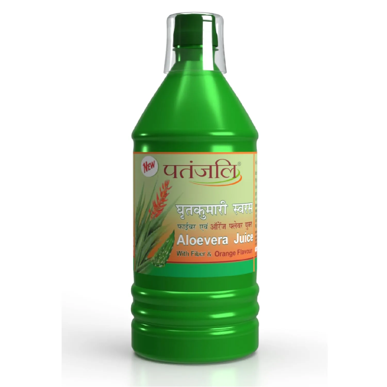 Patanjali Aloevera Juice with Fiber and Orange Flavour | Ayurvedic Digestive Drink | Natural Immunity Support
