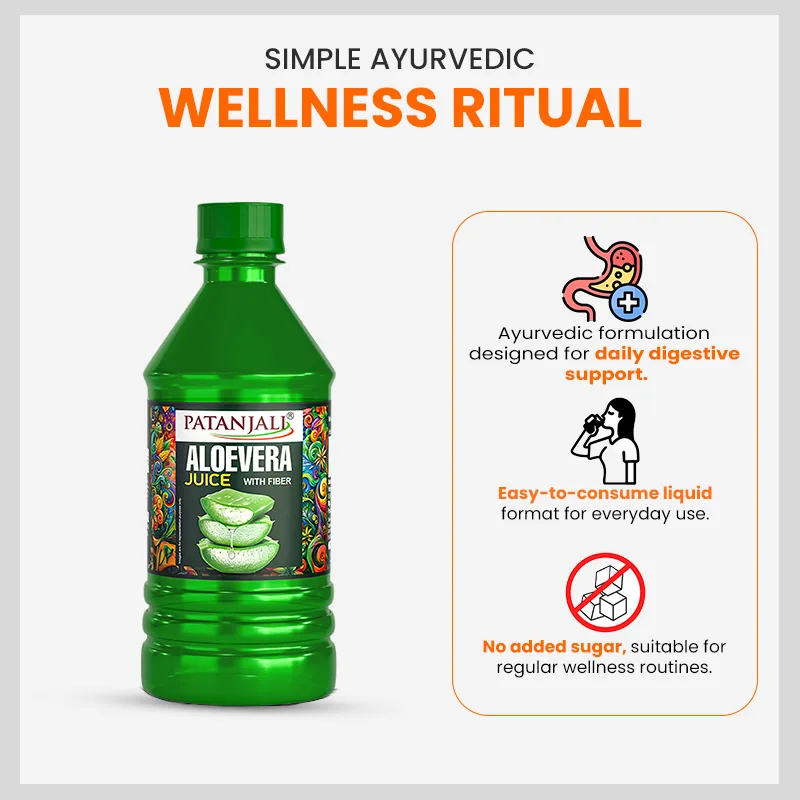 Patanjali Aloevera Juice with Fiber | Herbal Wellness Drink | Digestive & Skin Health Support-2