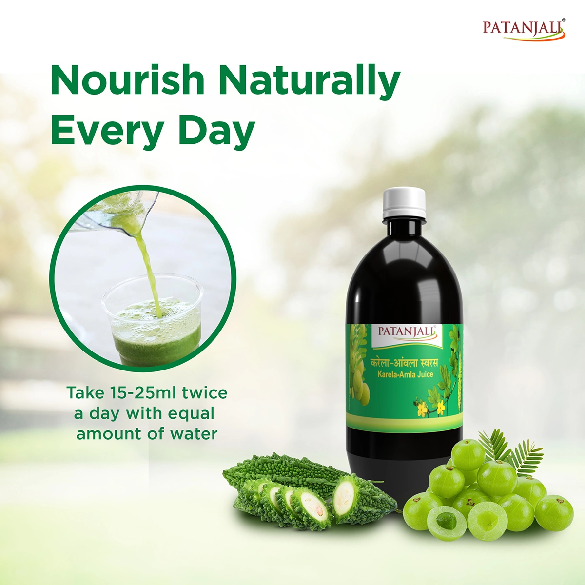 Patanjali Karela Amla Juice | Ayurvedic Health Drink | Blood Purifier & Digestive Support-7