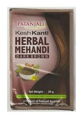 Patanjali Kesh Kanti Herbal Mehandi Dark Brown | Herbal Hair Color | Natural Conditioning & Shine-1